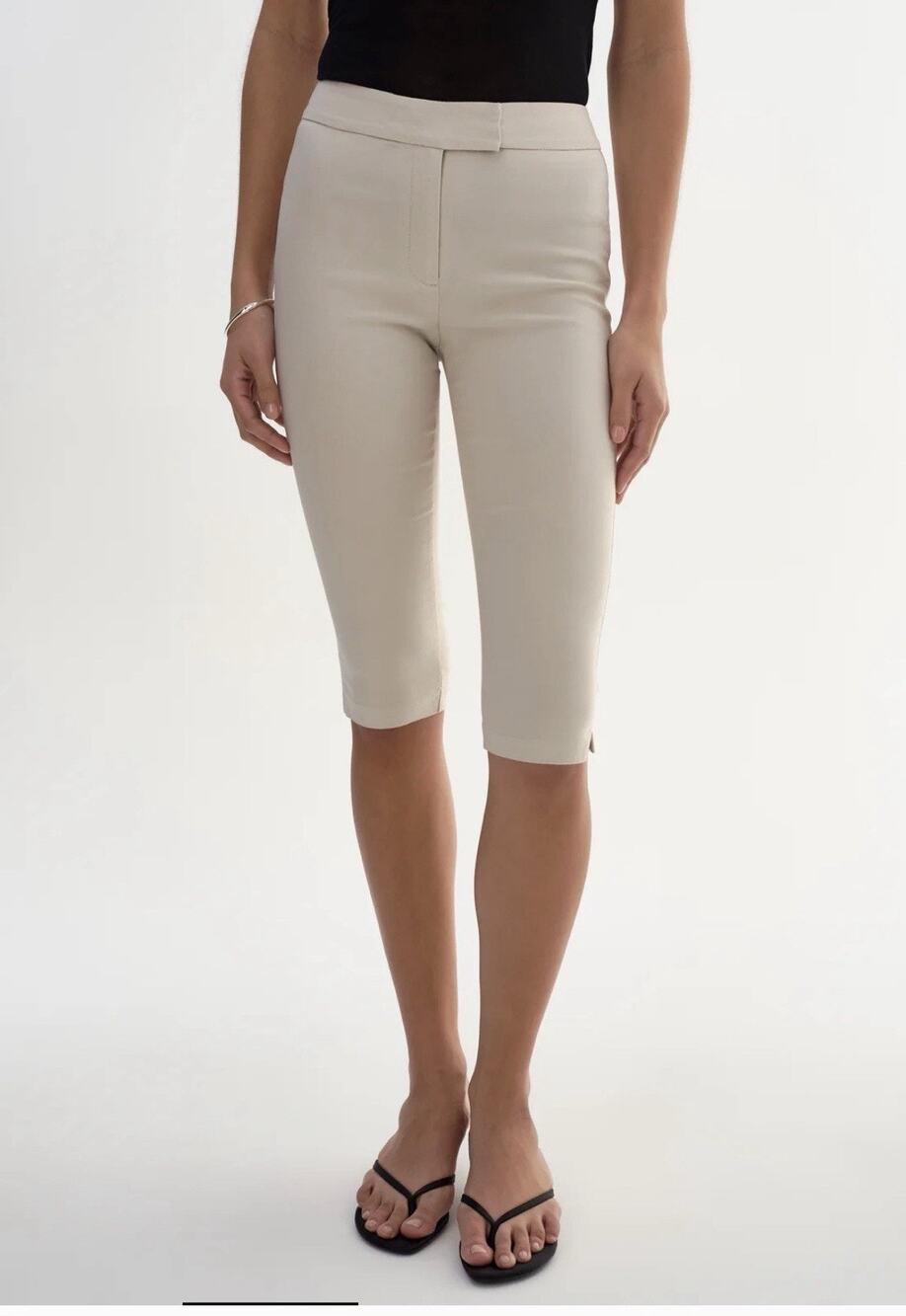 Lamarque Celine Strech Twill Capri Beige Old Money Quiet Luxury Lg NWT
